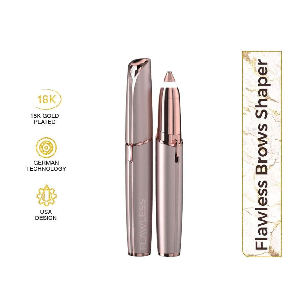 Finishing Touch Flawless Brows Blush 3.0 Trimmer Built-In LED Light Battery Powered - Gold Secondary image