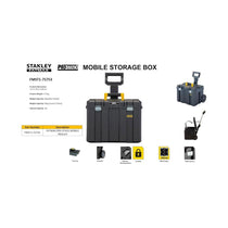 Stanley FatMax PRO-STACK Mobile Storage Box Max Capacity 50kg 55 Litres 1-75-753- Black
