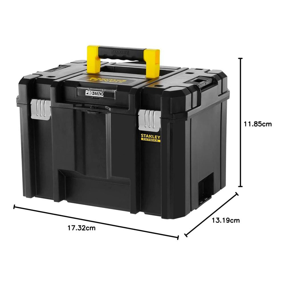 Stanley FatMax PRO-STACK Deep Tool Box Max Capacity 7.5kg 22.2 Litres 1-71-971 - Black