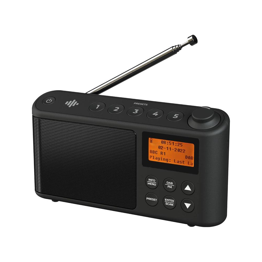 i-box Spectrum DAB/DAB+/FM Portable Radio Large LCD Display 3W Stereo Up To 15 hours - Black Main image