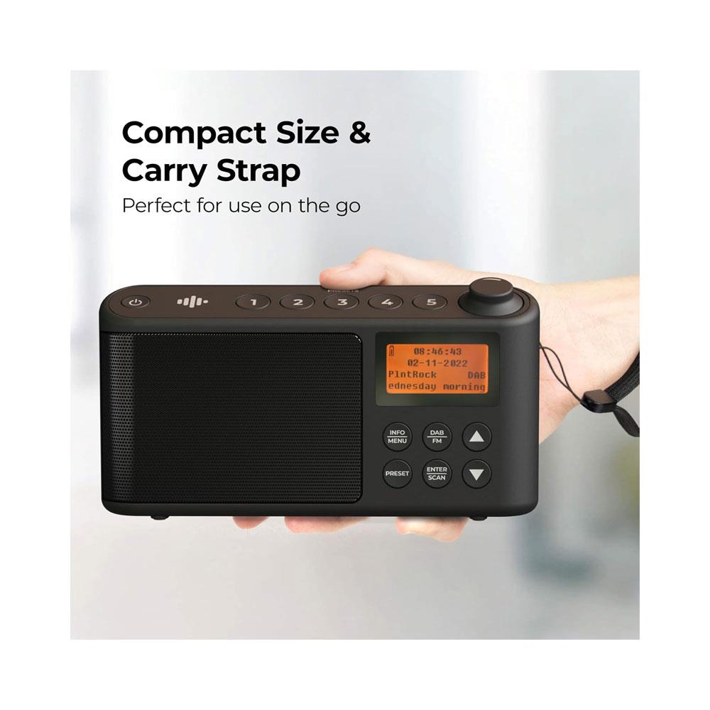 i-box Spectrum DAB/DAB+/FM Portable Radio Large LCD Display 3W Stereo Up To 15 hours - Black