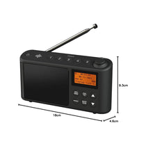 i-box Spectrum DAB/DAB+/FM Portable Radio Large LCD Display 3W Stereo Up To 15 hours - Black