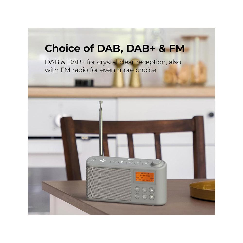 i-box Spectrum DAB/DAB+/FM Portable Radio Large LCD Display 3W Stereo Up To 15 hours - Grey Secondary image