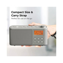 i-box Spectrum DAB/DAB+/FM Portable Radio Large LCD Display 3W Stereo Up To 15 hours - Grey