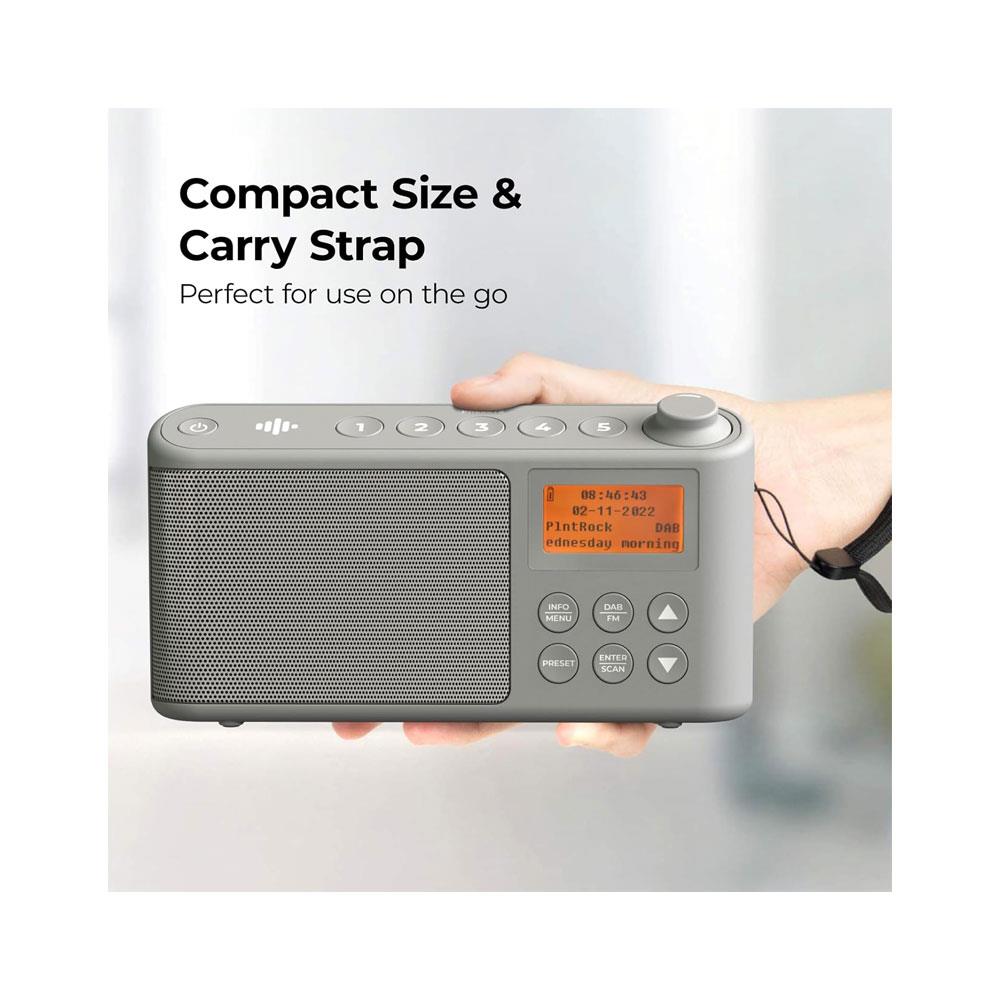 i-box Spectrum DAB/DAB+/FM Portable Radio Large LCD Display 3W Stereo Up To 15 hours - Grey