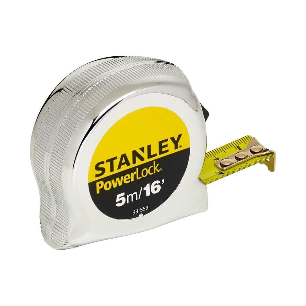 Stanley PowerLock Classic Pocket Tape 5m/16ft Metric/Imperial - Yellow/Black Secondary image