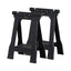 Stanley Junior Sawhorses Folding Junior Work Bench Saw Horse With Tray Twin Pack 1-70-355 - Black
