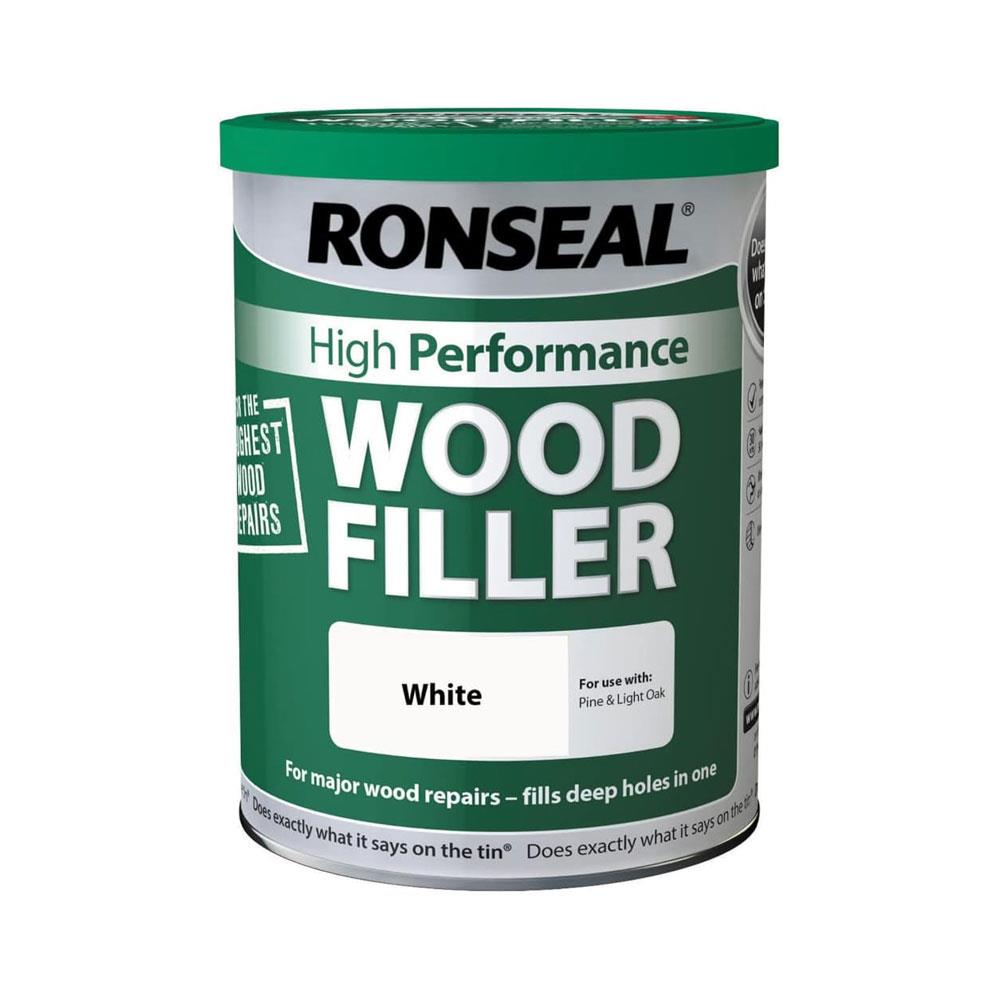 Ronseal High Performance Wood Filler 1kg - White Main image