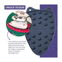 The Quilted Bear Mini Iron Rest Mini Silicone Heat Resistant Iron Pads - Navy Blue