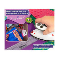 The Quilted Bear Mini Iron Rest Mini Silicone Heat Resistant Iron Pads - Navy Blue