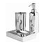 OurHouse Bathroom Caddy 3 Piece Set Accessories Toothbrush Holder Handwash Lotion Soap Dispenser & Soap Dish - Chrome