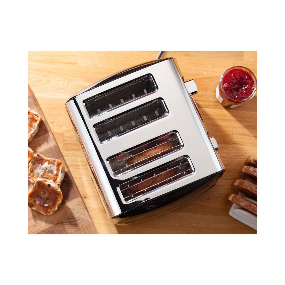 Judge Electricals 4 Slice Toaster Multipurpose 1550W - Black/Silver Secondary image