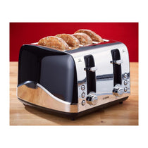 Judge Electricals 4 Slice Toaster Multipurpose 1550W - Black/Silver