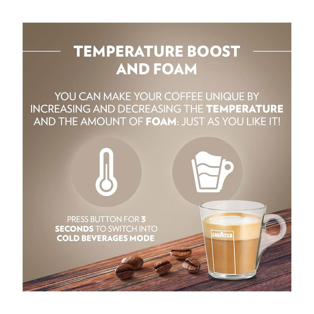 Lavazza A Modo Mio Desea Capsule Pod Coffee Machine Fully Automatic 1500W 1 Litres - White Cream