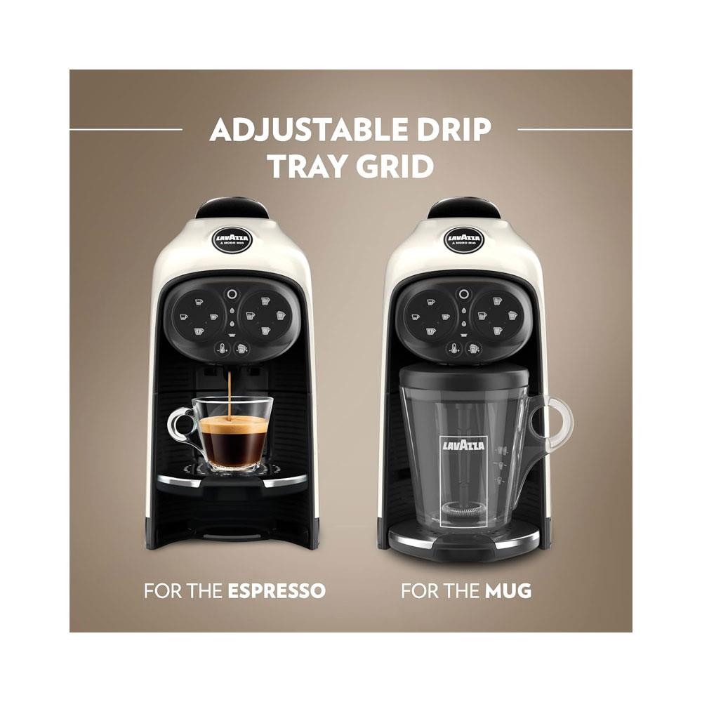 Lavazza A Modo Mio Desea Capsule Pod Coffee Machine Fully Automatic 1500W 1 Litres - White Cream