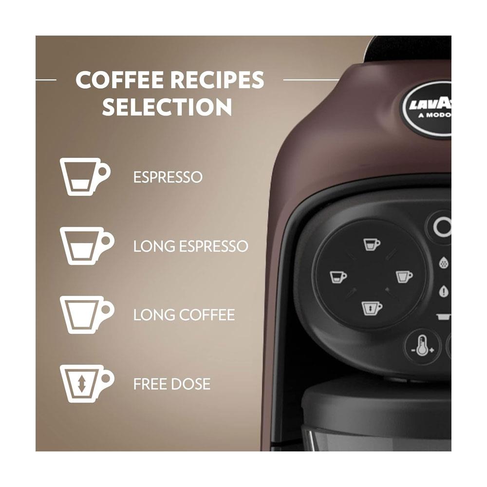 Lavazza A Modo Mio Desea Capsule Pod Coffee Machine Fully Automatic 1500W 1 Litres - Walnut