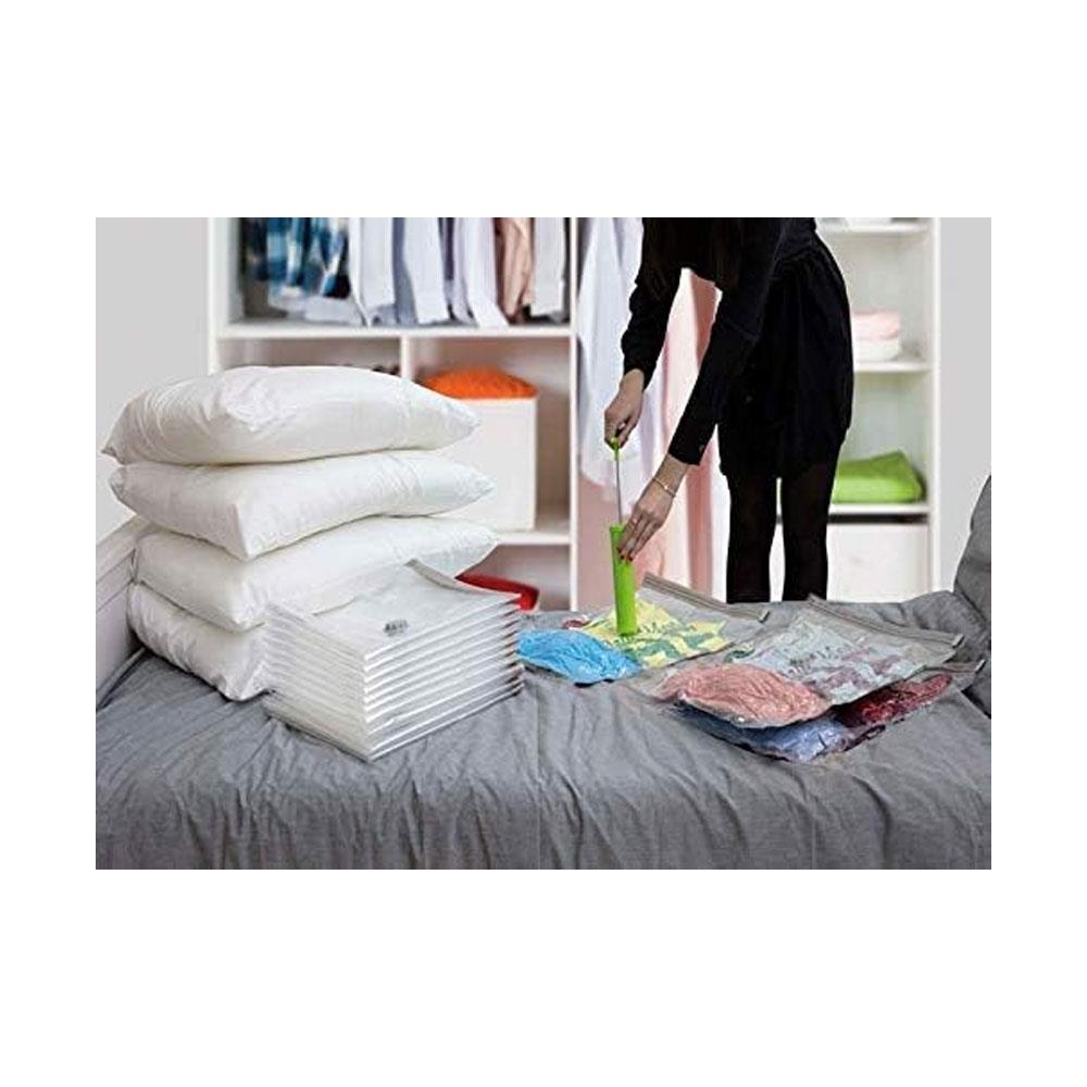 OurHouse Vacuum Storage Bags Set of 20 With Pump Compression Zip Lock Seal Bag - Clear Secondary image