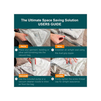 OurHouse Vacuum Storage Bags Set of 20 With Pump Compression Zip Lock Seal Bag - Clear