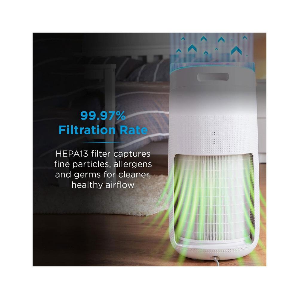 Black & Decker Air Purifier With HEPA13 Filter & Air Quality Sensor - White