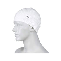 Speedo Bubble Cap Adult Size Active+ Swimming Cap - White