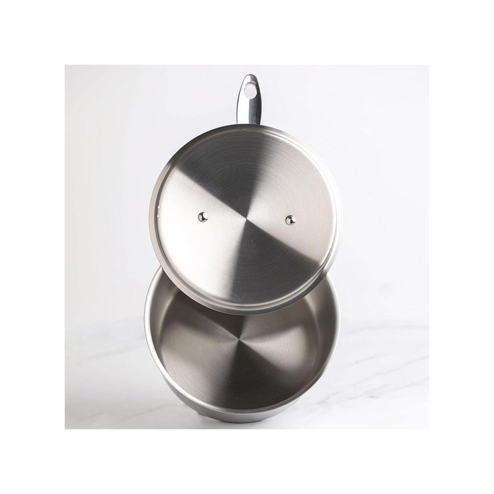 Dexam Supreme Stainless Steel Saucepan 22cm 4.5 Litres With Lid - Silver