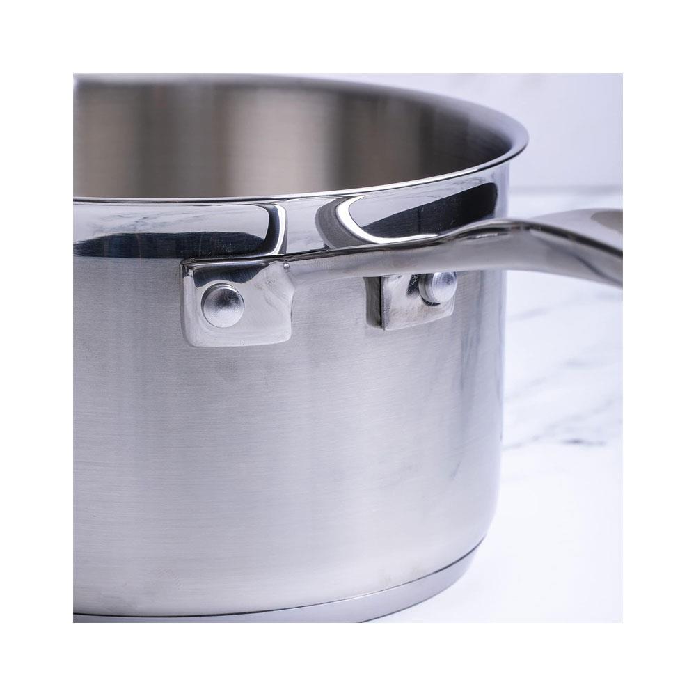 Dexam Supreme Stainless Steel Saucepan 14cm 1.3 Litres With Lid - Silver