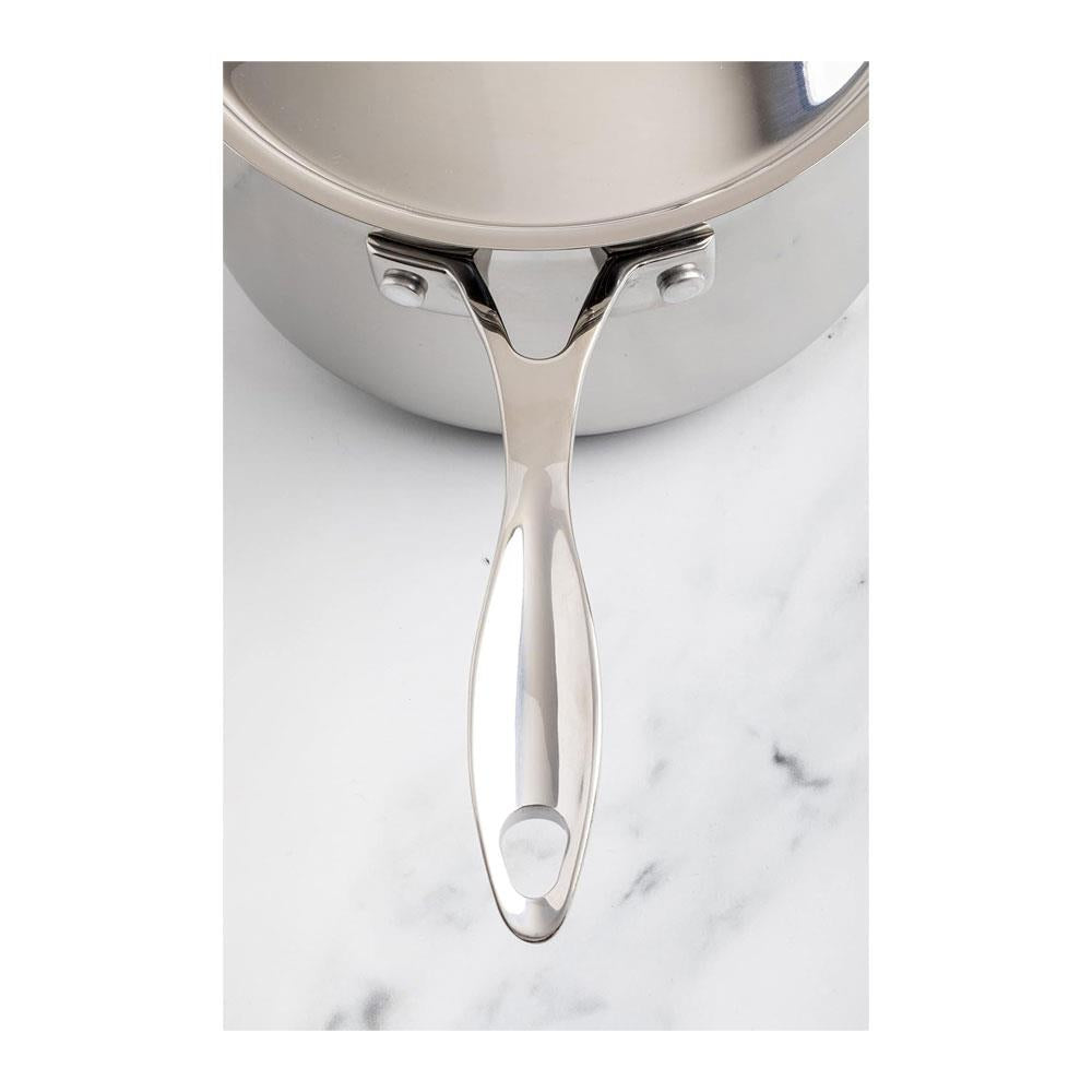 Dexam Supreme Stainless Steel Saucepan 12cm 0.9 Litres With Lid - Silver