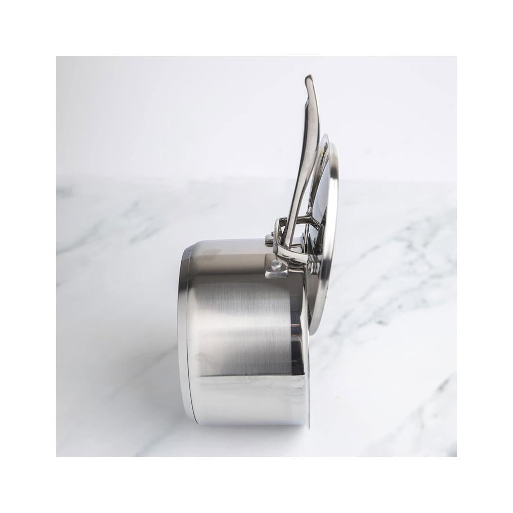 Dexam Supreme Stainless Steel Saucepan 12cm 0.9 Litres With Lid - Silver