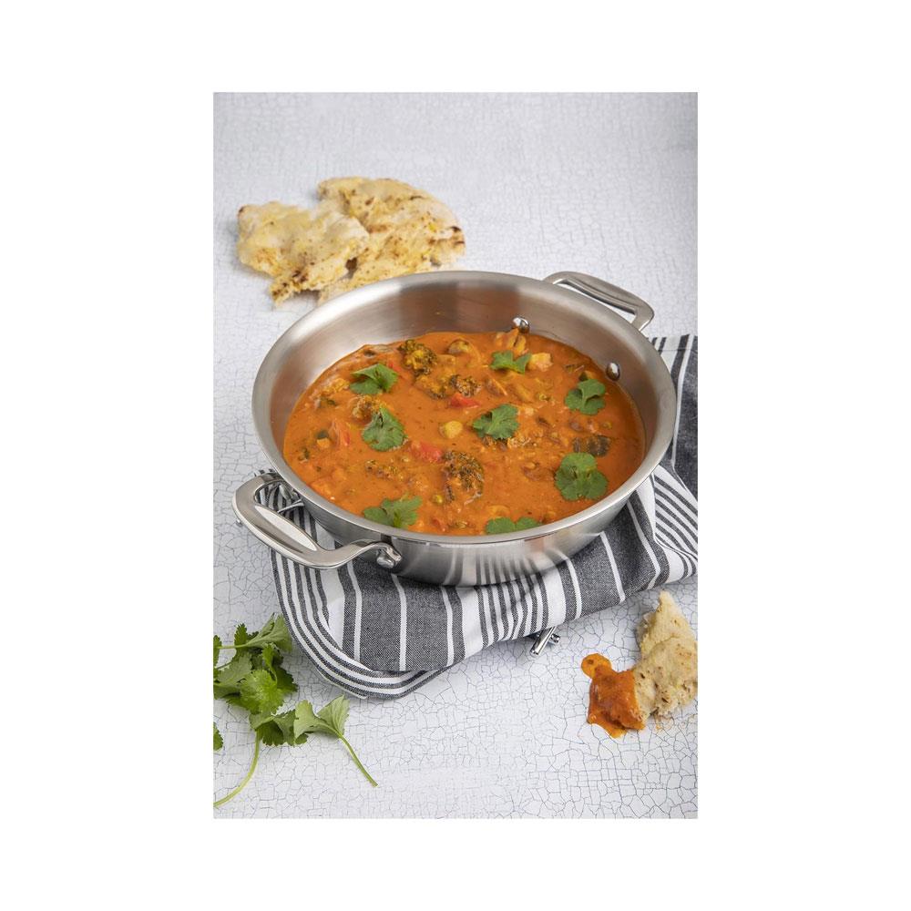 Dexam Supreme 26cm Stainless Steel Chefs Saute Pan 3.75 Litres With Helper 2 Handles - Silver Secondary image