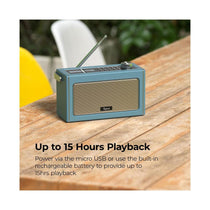 i-box Epoca Portable DAB/DAB+ And FM Radio With Bluetooth Speaker 2x 3W Stereo - Duck Egg Blue