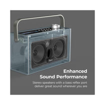 i-box Epoca Portable DAB/DAB+ And FM Radio With Bluetooth Speaker 2x 3W Stereo - Duck Egg Blue