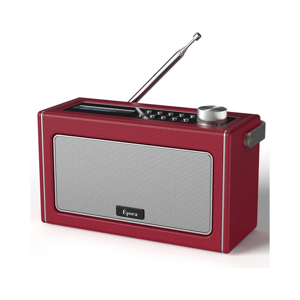 i-box Epoca Portable DAB/DAB+ And FM Radio With Bluetooth Speaker 2x 3W Stereo - Cherry Red