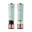 Tower Electric Salt And Pepper Mill With LED Light Battery Operated - White Marble And Rose Gold