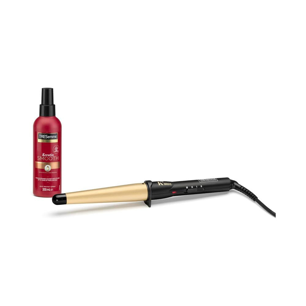 Tresemme Keratin Smooth Salon Shine Waves Hair Curling Wand - Black & Gold