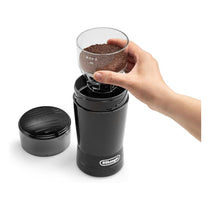 Delonghi Electric Coffee Grinder Stainless Steel Blade 90g Coffee Bean Capacity 170W - Black