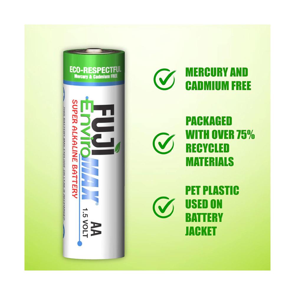 Fuji Enviromax AA Super Alkaline LR6 Batteries - Pack of 8