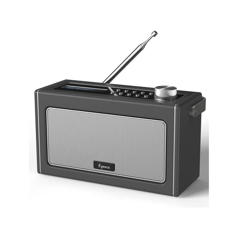 i-box Epoca Portable DAB/DAB+ And FM Radio With Bluetooth Speaker 2x 3W Stereo - Charcoal Grey Main image