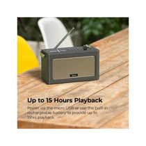 i-box Epoca Portable DAB/DAB+ And FM Radio With Bluetooth Speaker 2x 3W Stereo - Charcoal Grey