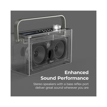 i-box Epoca Portable DAB/DAB+ And FM Radio With Bluetooth Speaker 2x 3W Stereo - Charcoal Grey