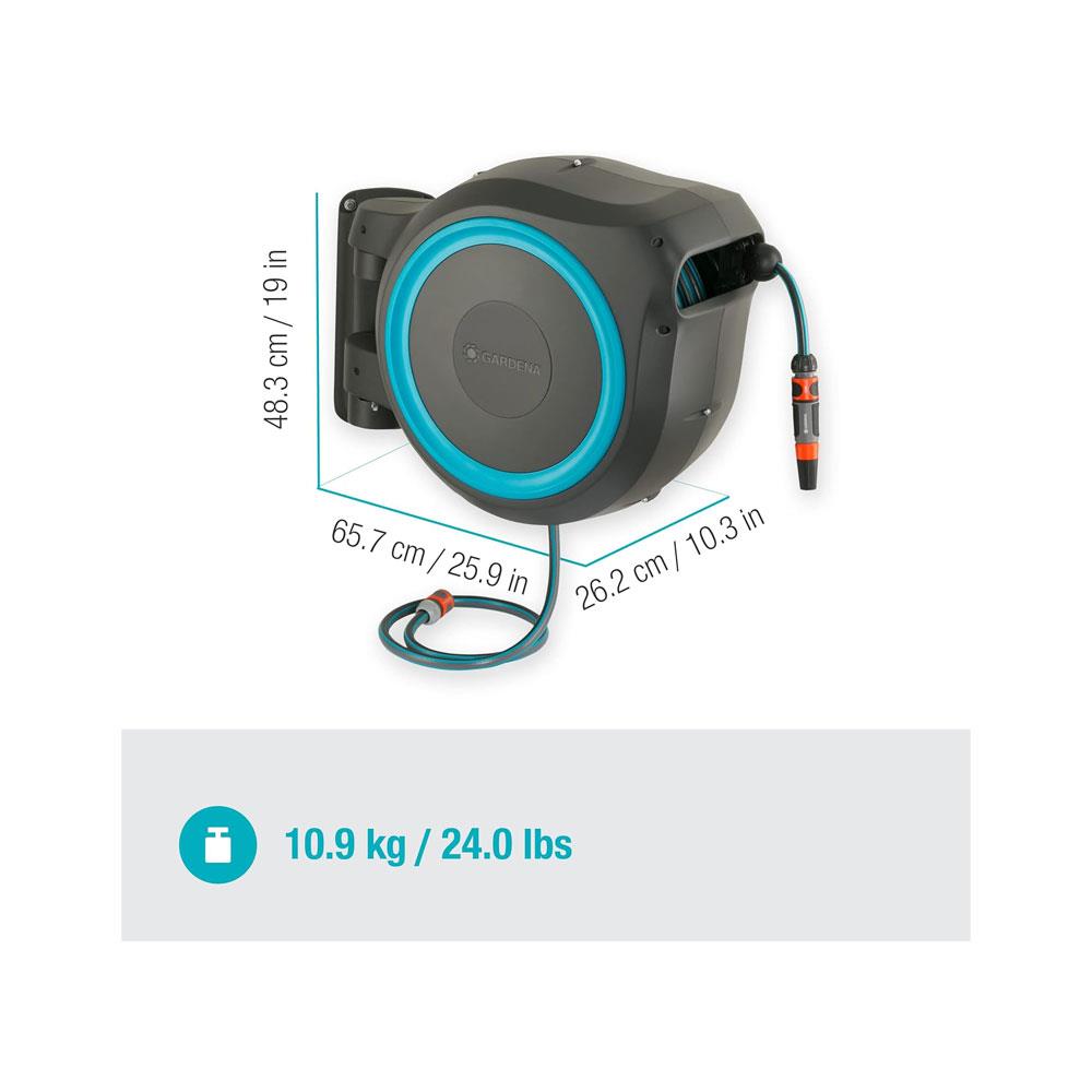 Gardena Wall-Mounted Hose Box RollUp M/L 25m - Turquoise