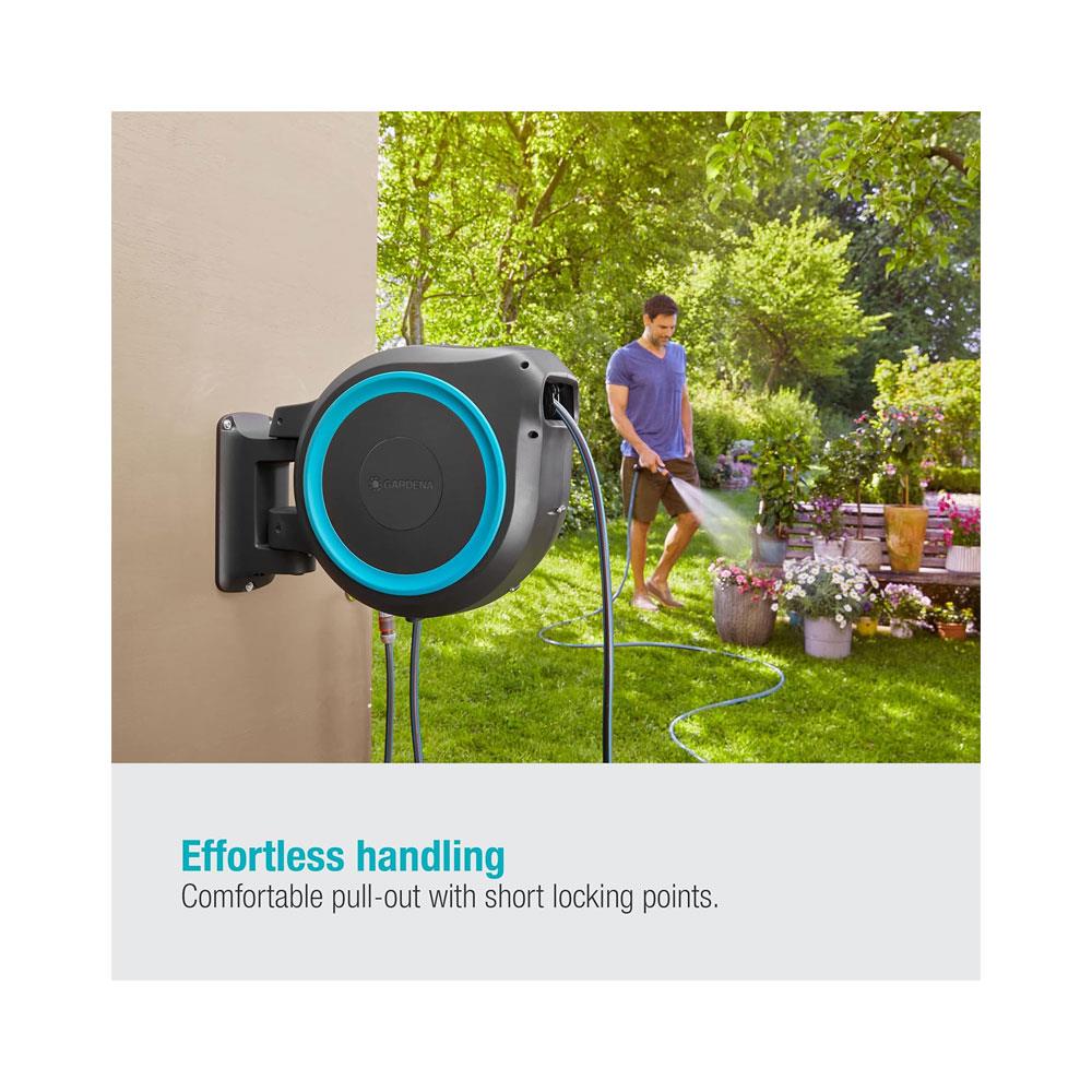 Gardena Wall-Mounted Hose Box RollUp M/L 25m - Turquoise