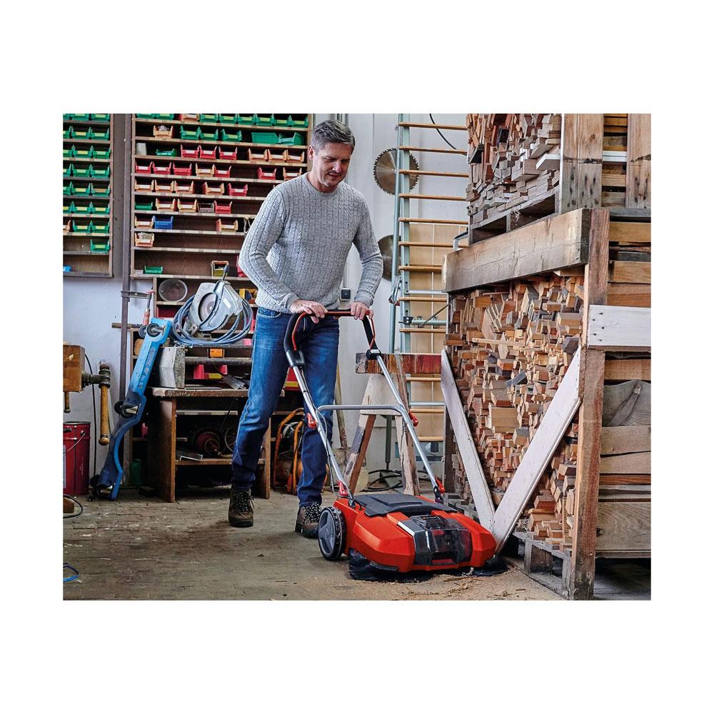 Einhell TE-SW 18/610 Li-Solo 18V Cordless Push Sweeper Power X-Change 20 Litres Dirt Tank Battery Not Included - Red