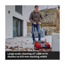 Einhell TE-SW 18/610 Li-Solo 18V Cordless Push Sweeper Power X-Change 20 Litres Dirt Tank Battery Not Included - Red
