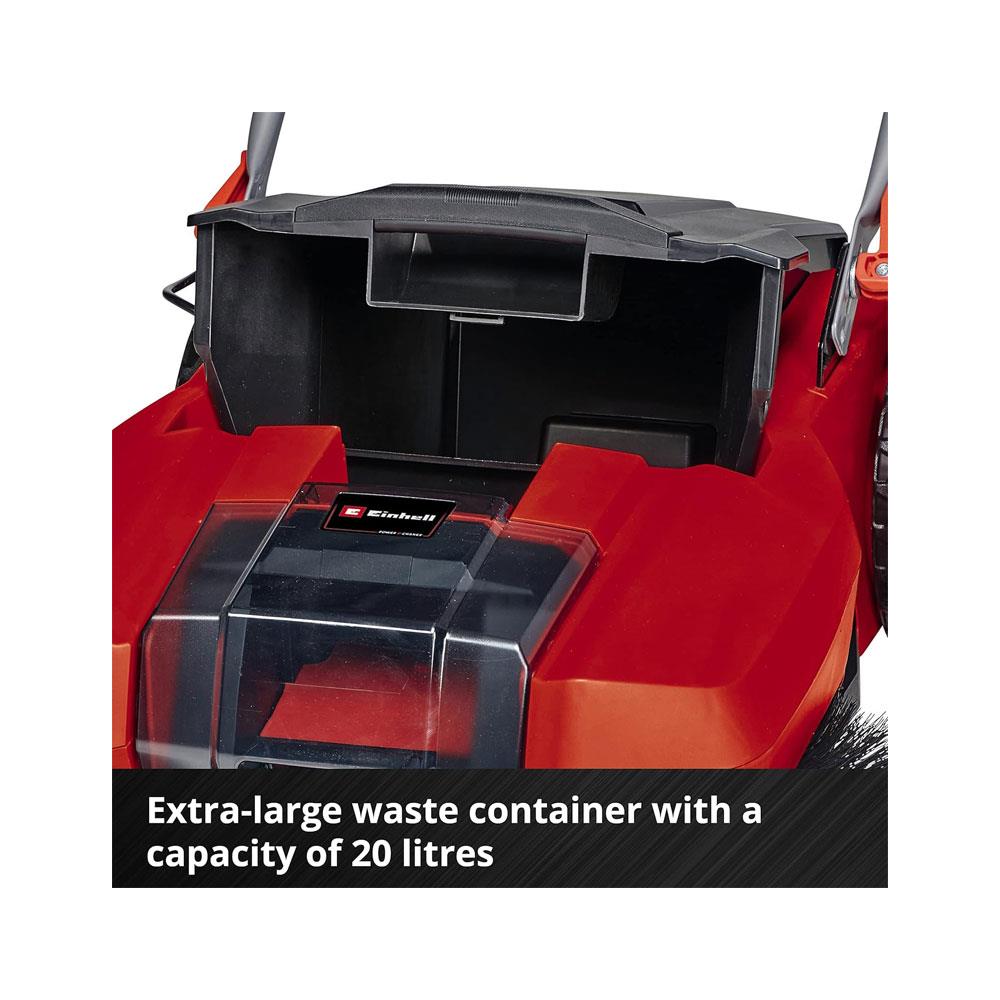Einhell TE-SW 18/610 Li-Solo 18V Cordless Push Sweeper Power X-Change 20 Litres Dirt Tank Battery Not Included - Red