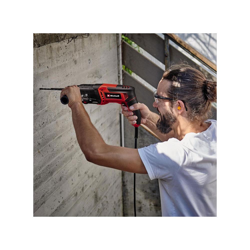 Einhell TC-RH 800 4F Rotary Hammer Drill SDS Plus 4-In-1 Electric Drill 800W Chiselling With And Without Lock - Red/Black Secondary image
