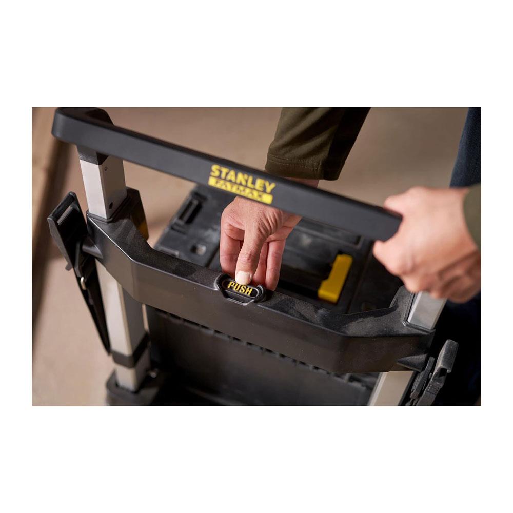 Stanley FatMax PRO-STACK Trolley Max Capacity 100kg 54.6 x 104.3 x 59cm 1-72-363 - Black
