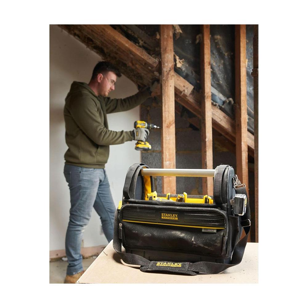 Stanley FatMax PRO-STACK Soft Open Tote Max Capacity 30kg 45 x 35 x 25cm 1-76-261 - Black