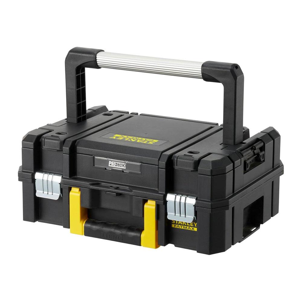 Stanley FatMax PRO-STACK Organiser Top Shallow Box Max Capacity 30kg 44 x 18.3 x 33.3cm 1-71-967 - Black Main image