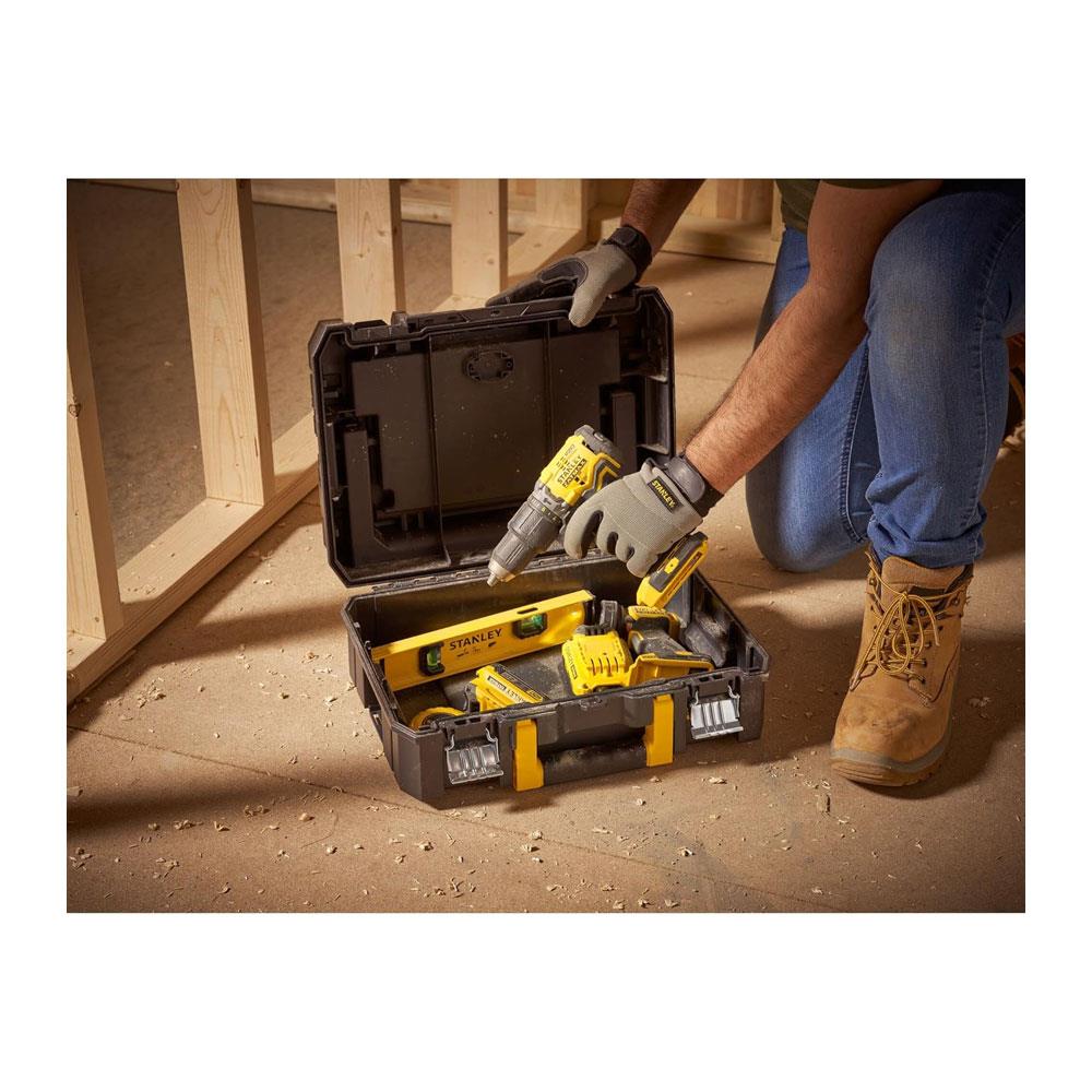 Stanley FatMax PRO-STACK Organiser Top Shallow Box Max Capacity 30kg 44 x 18.3 x 33.3cm 1-71-967 - Black