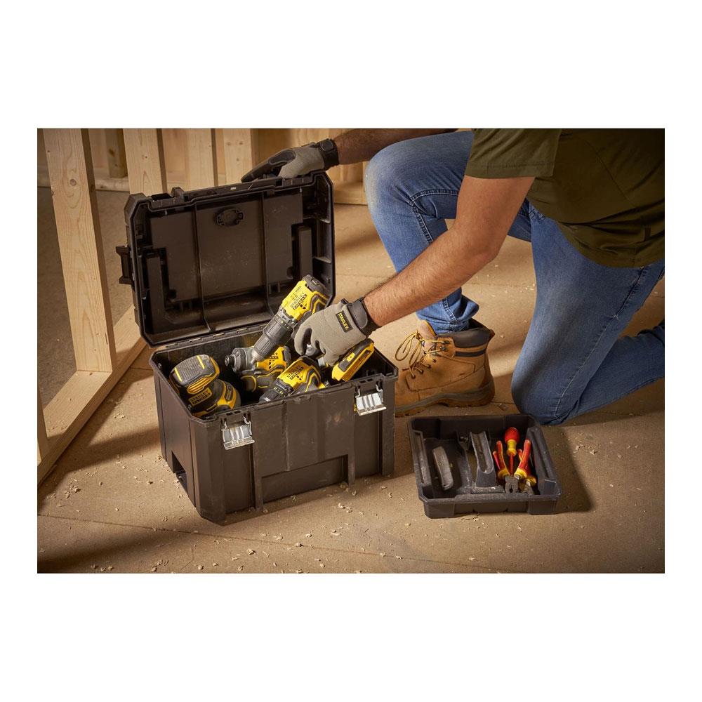 Stanley FatMax PRO-STACK Organiser Top Deep Box Max Capacity 30kg 22.2 Litres 1-75-796 - Black Secondary image